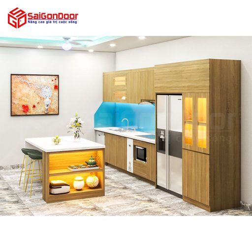 Nội thất nhà bếp chữ I Full trần