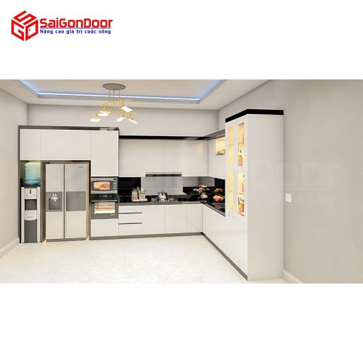Nội thất nhà bếp Full trần L mini bar