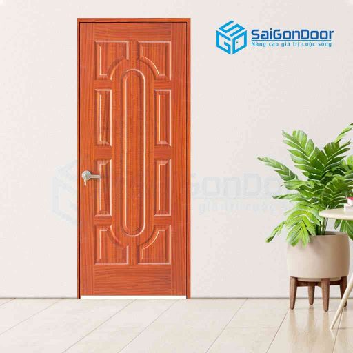 Cửa Gỗ Công Nghiệp HDF Veneer 19-Sapele
