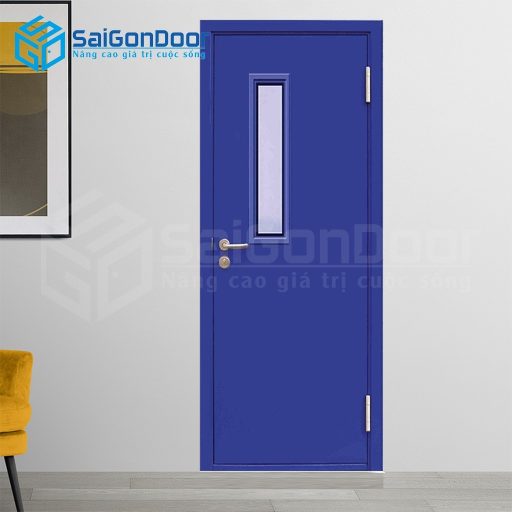 Cửa thép chống cháy tc P1G1 xanh dương
