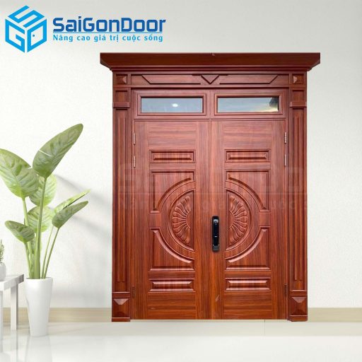 Cửa Thép Vân Gỗ SGD-KM.TVG-2C-12