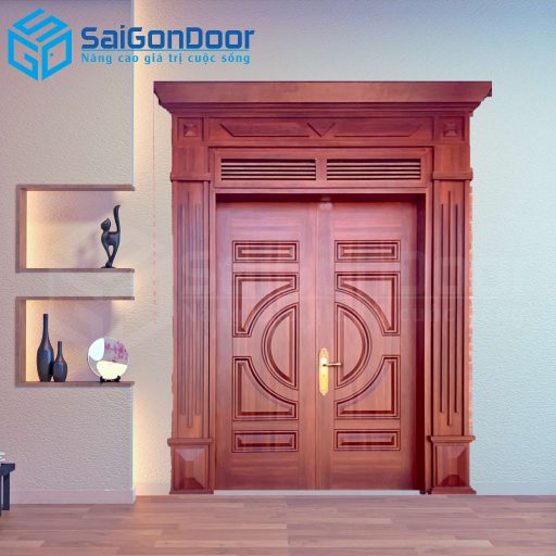 Cửa Thép Vân Gỗ SGD-KM.TVG-2C-13