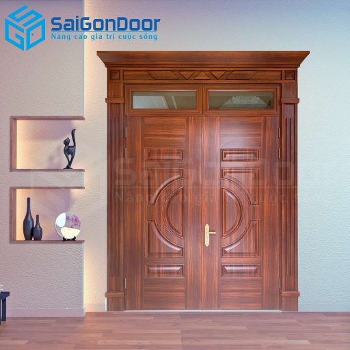 Cửa Thép Vân Gỗ SGD-KM.TVG-2C-15