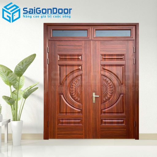 Cửa Thép Vân Gỗ SGD-KM.TVG-2C-16