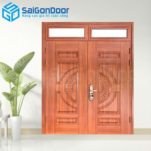 Cửa Thép Vân Gỗ SGD-KM.TVG-2C-8