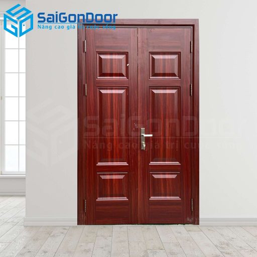 Cửa Thép Vân Gỗ SGD-KM.TVG-2CL-6