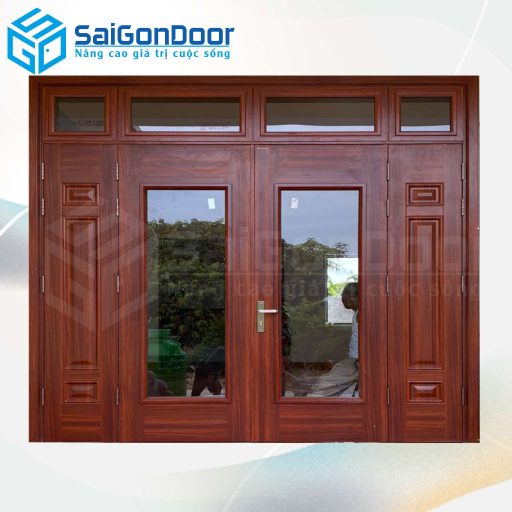 Cửa Thép Vân Gỗ SGD-KM.TVG-4C.25