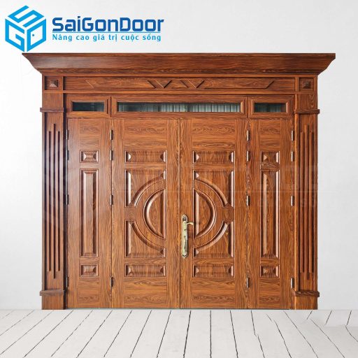 Cửa Thép Vân Gỗ SGD-KM.TVG-4C.28