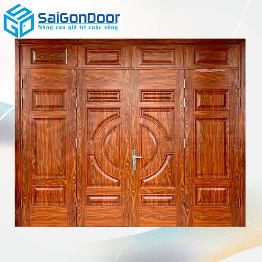Cửa Thép Vân Gỗ SGD-KM.TVG-4C.33