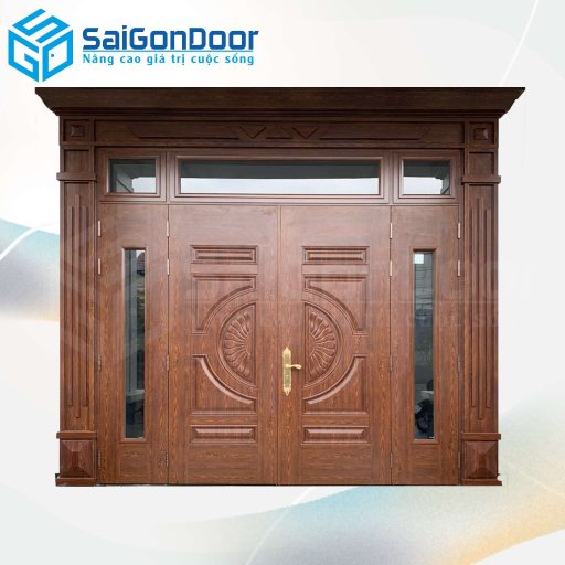 Cửa Thép Vân Gỗ SGD-KM.TVG-4C.35n