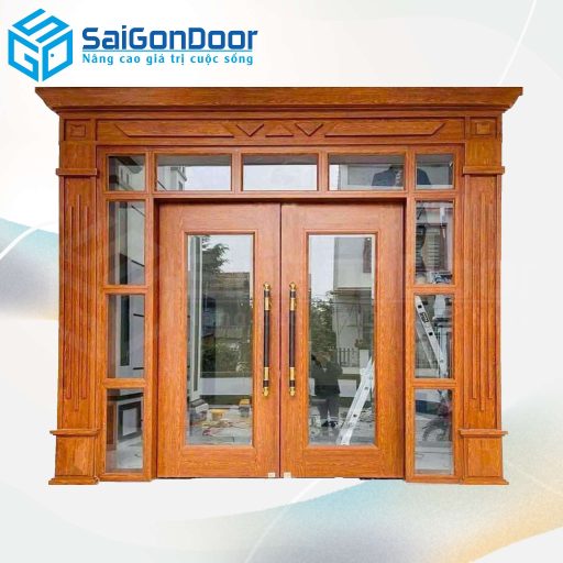 Cửa Thép Vân Gỗ SGD-KM.TVG-4C.41n