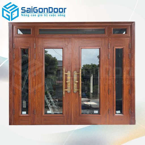 Cửa Thép Vân Gỗ SGD-KM.TVG-4C.42n
