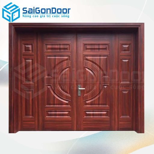 Cửa Thép Vân Gỗ SGD-KM.TVG-4C.9