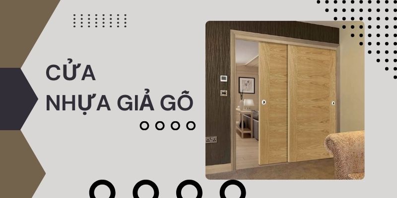 Mẫu cửa nhựa giả gỗ 2 cánh kiểu lùa