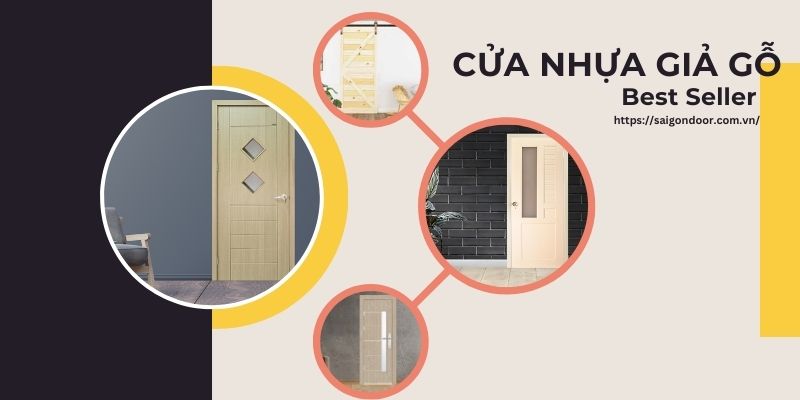 Cửa nhựa giả gỗ màu sáng