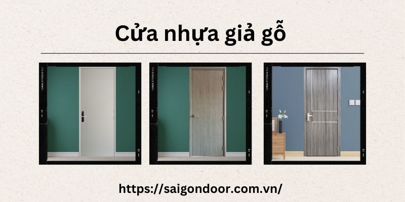 Mẫu cửa nhựa giả gỗ màu xám