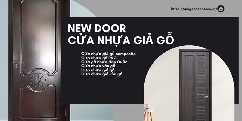 Mẫu cửa nhựa vân gỗ màu gỗ đen