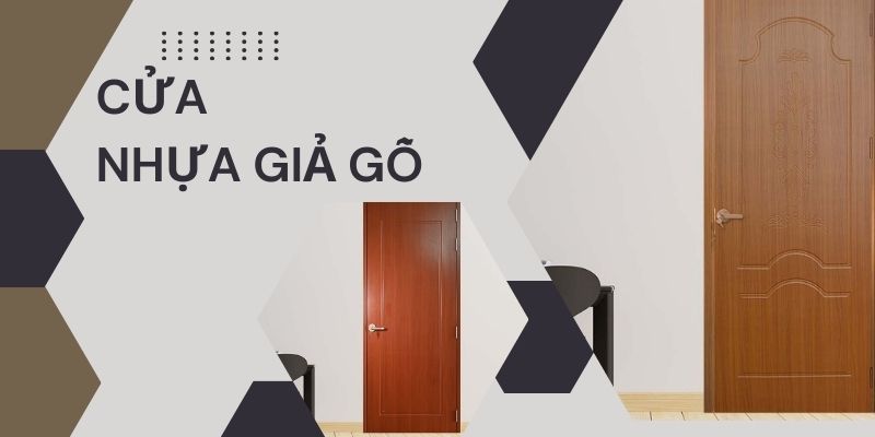 Mẫu cửa nhựa vân gỗ màu gỗ nâu sẫm