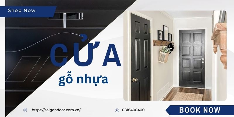 Gợi ý mẫu cửa gỗ nhựa màu đen cho người mệnh Mộc