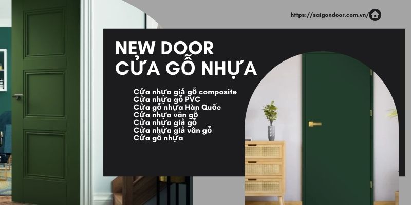 Gợi ý mẫu cửa gỗ nhựa màu xanh lá cây cho người mệnh Mộc