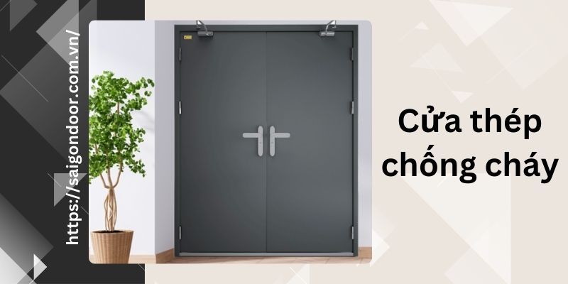 Cửa thép chống cháy Bến Tre: Top 11+ màu cửa phổ biến nhất 10 Cửa thép chống cháy màu đen được sản xuất bởi SaigonDoor