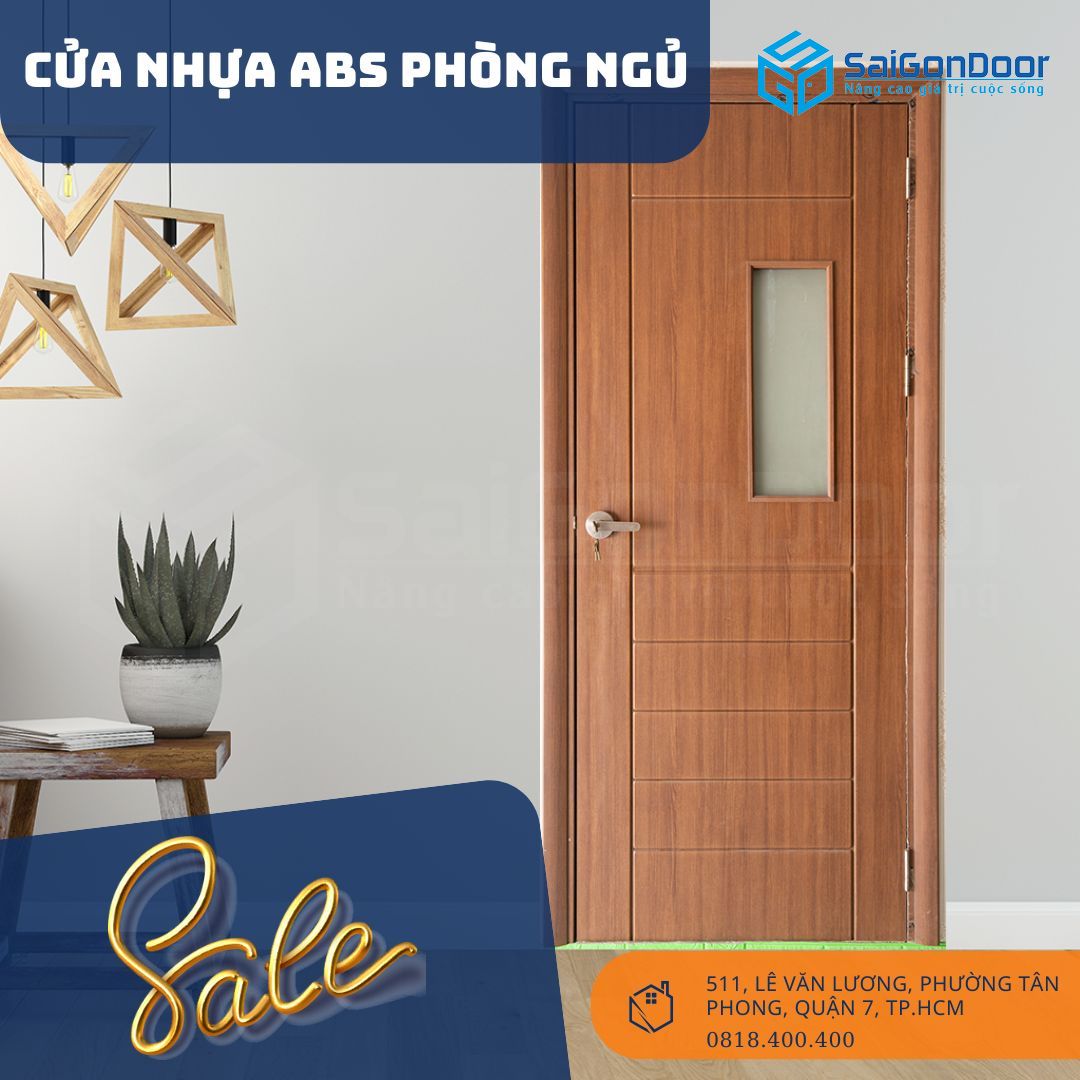 Cửa được cấu tạo 5 lớp giúp đảm bảo chắc chắn, cách âm tốt cua-abs-phong-ngu-dep-4