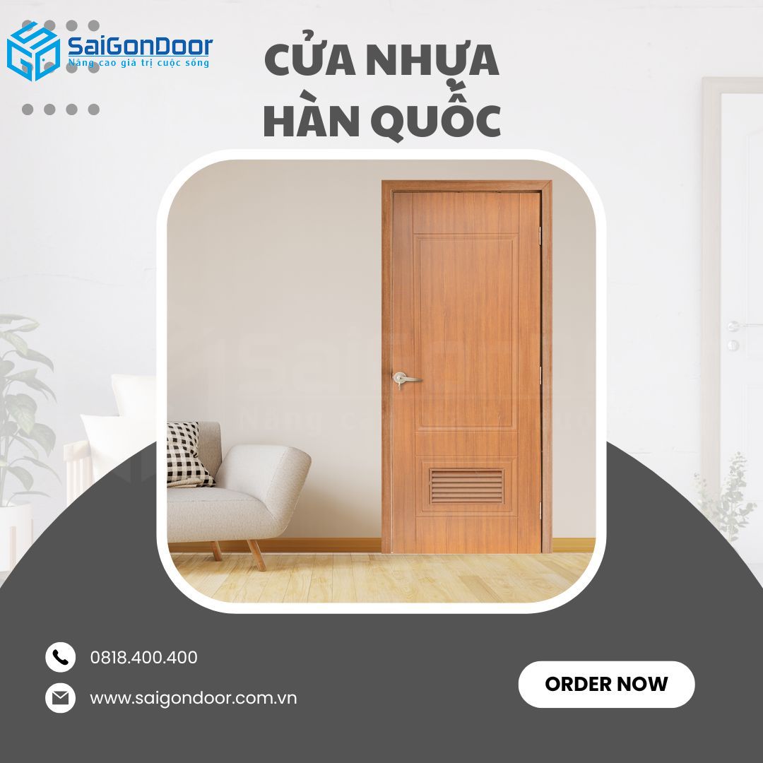 Cửa được làm từ nhựa nên khá dễ để vệ sinh cua-nhua-han-quoc-phong-ngu-1