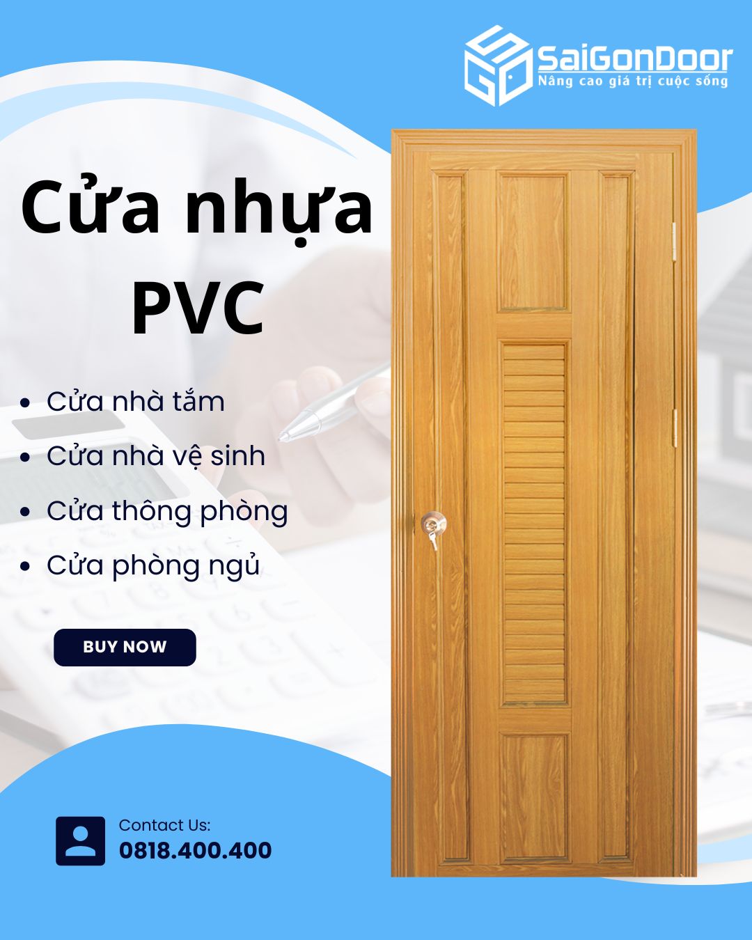 Cửa Nhựa PVC Chống Nước – Nhà Tắm Và Nhà Vệ Sinh 14 cua-nhua-pvc-chong-nuoc-1