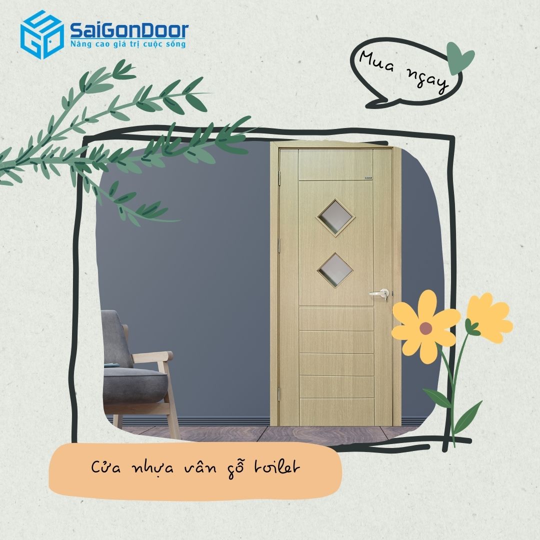 Cửa Nhựa Vân Gỗ Toilet – Phù Hợp Khu Vực Ẩm 10 cua-nhua-van-go-toilet-6